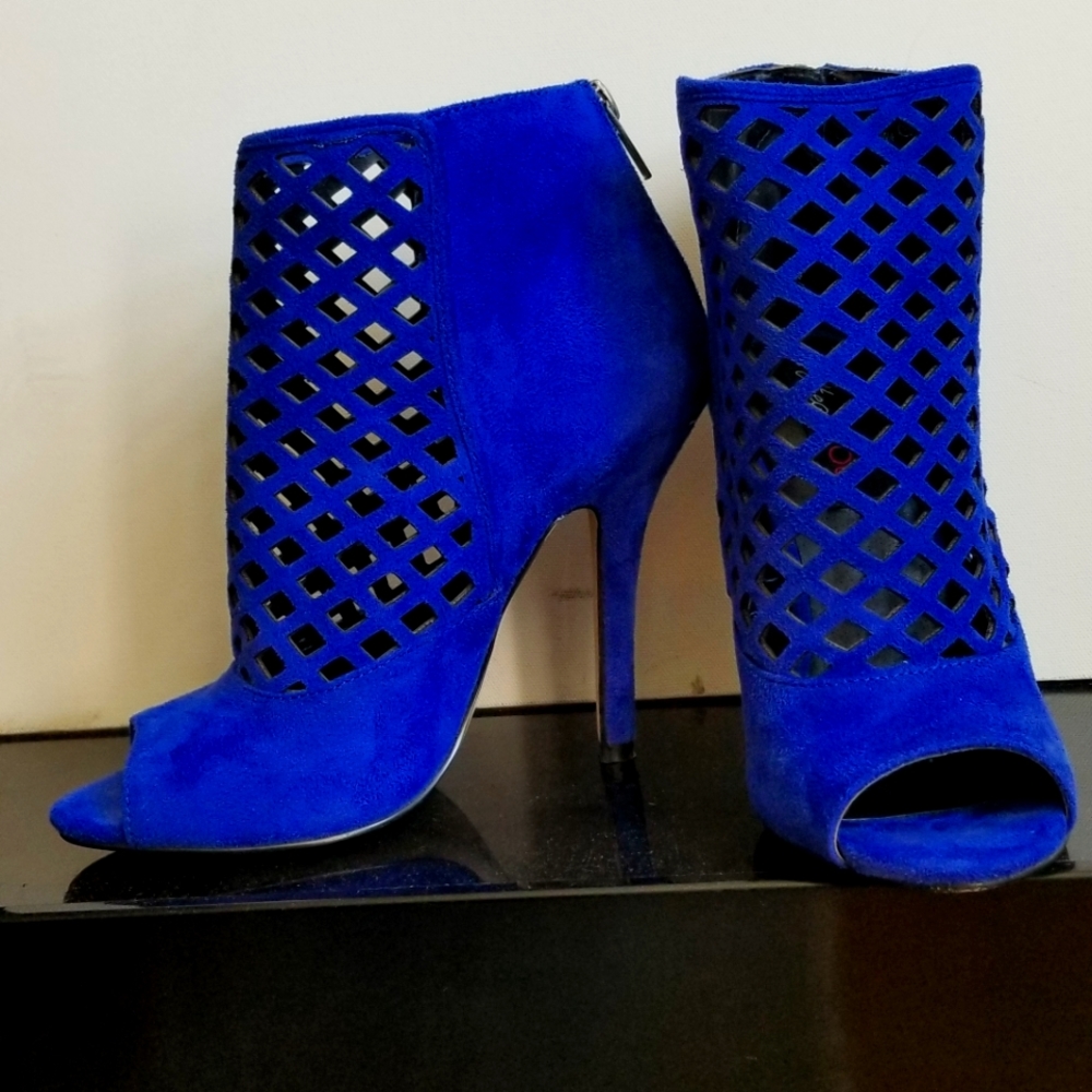 Electric Blue Booties size 7